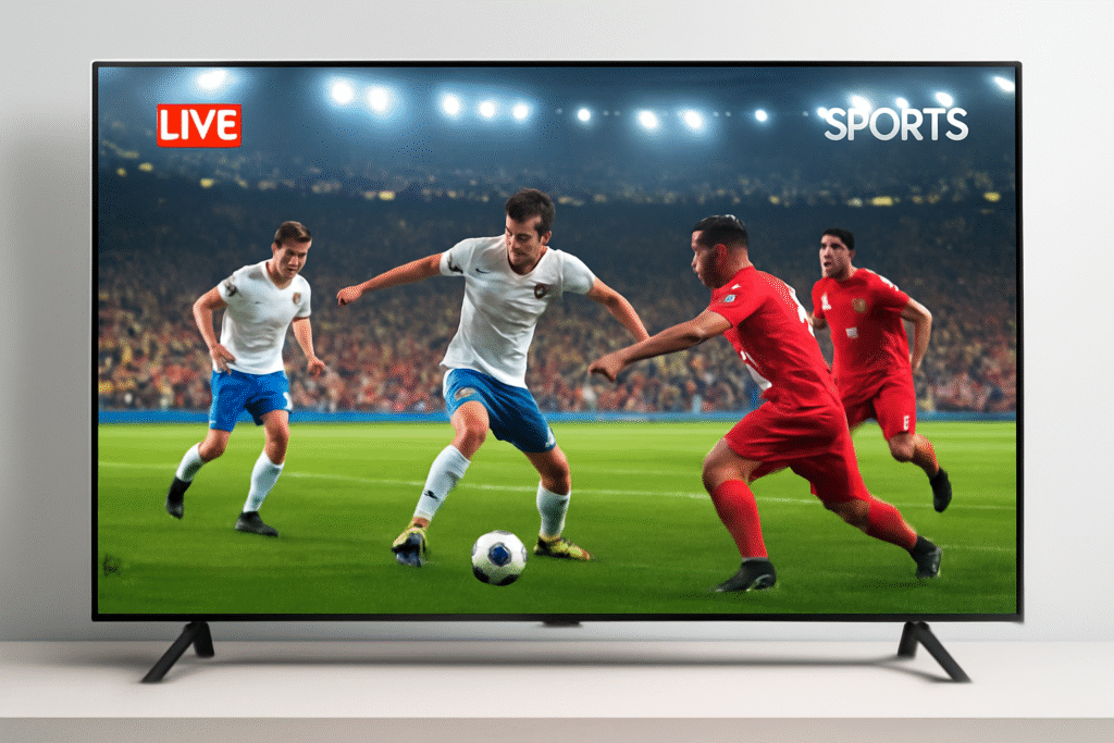 Football Match on TV